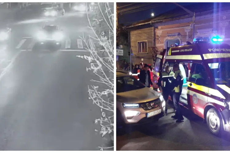 VIDEO. Accidentul din Dej, în care două persoane au fost lovite pe trecerea de pietoni, surprins de camerele de supraveghere