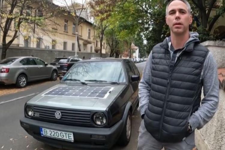 Un român și-a transformat Golf-ul de 30 de ani în mașină electrică