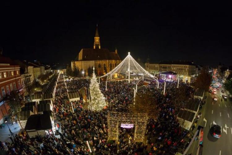 Cluj-Napoca, în topul orașelor cu sume enorme alocate pentru beculețele de Crăciun! Primăria lui Boc nu face economie de Sărbători