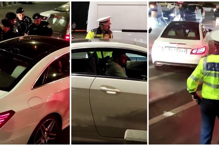 Un șofer a refuzat să oprească și a fugit de lângă un polițist și 4 jandarmi! Bombardierul a demarat în trombă - VIDEO