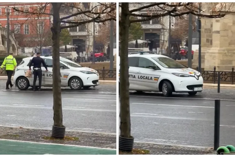 Doi polițiști locali din Cluj, „prinși în flagrant” la  „operațiunea de umplere a burților”. Au pornit girofarurile cât timp și-au luat mâncare de la KFC