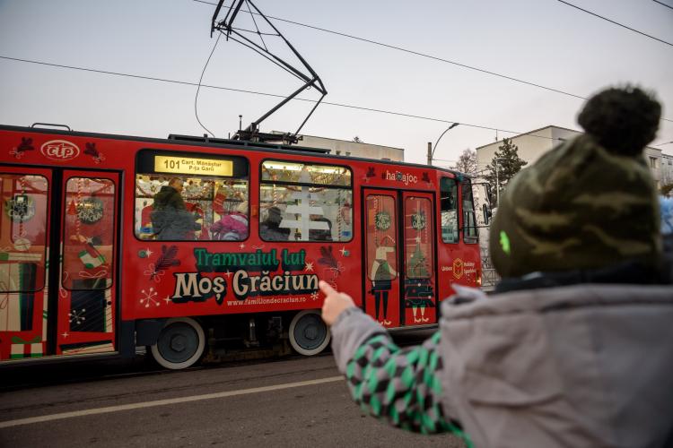 Tramvaiul lui Moș Crăciun revine și anul acesta la Cluj-Napoca
