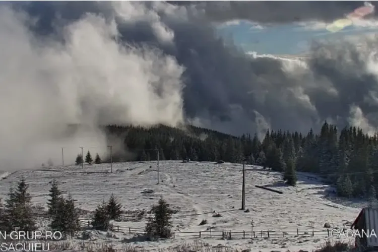 CLUJ - A nins la Arieșeni și în Vlădeasa. Sunt prognozate ninsori în acest weekend