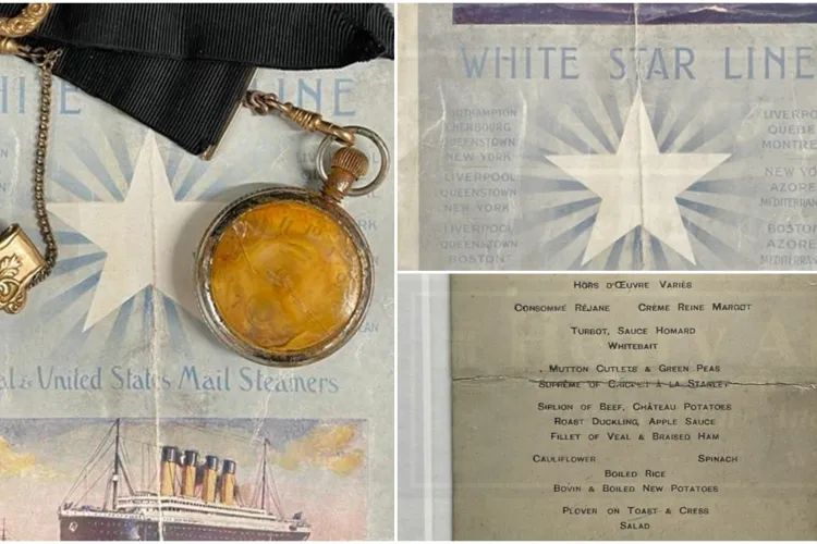 FOTO - Un ceas de buzunar, un meniu şi o listă cu pasageri de pe Titanic, vândute cu sume impresionante la o licitație
