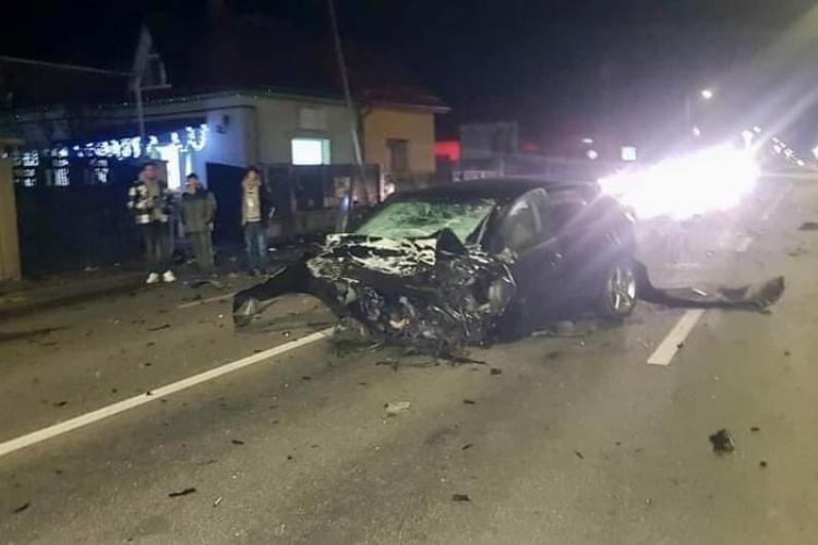 Accident cu trei mașini la ieșire din Florești spre Gilău: Zburau cu 150 la oră - FOTO