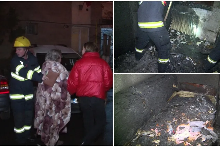 O lumânare uitată aprinsă a lăsat o bătrână de 80 de ani fără apartament. Întregul bloc a fost evacuat: „Ne-am luat o haină şi aşa ne-am dus”