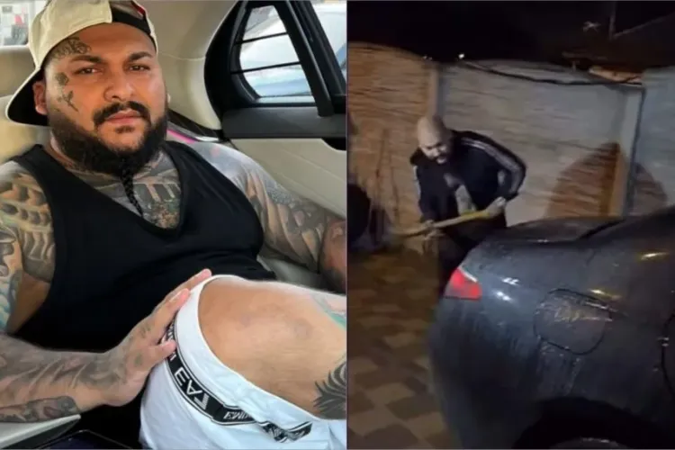 VIDEO - „Poftim cultură!”. Manelistul Dani Mocanu s-a filmat în timp ce îşi distruge bolidul de 200.000 de euro