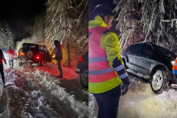 FOTO - Un grup de voluntari din Transilvania a creat o aplicație pentru șoferii blocați în zăpadă