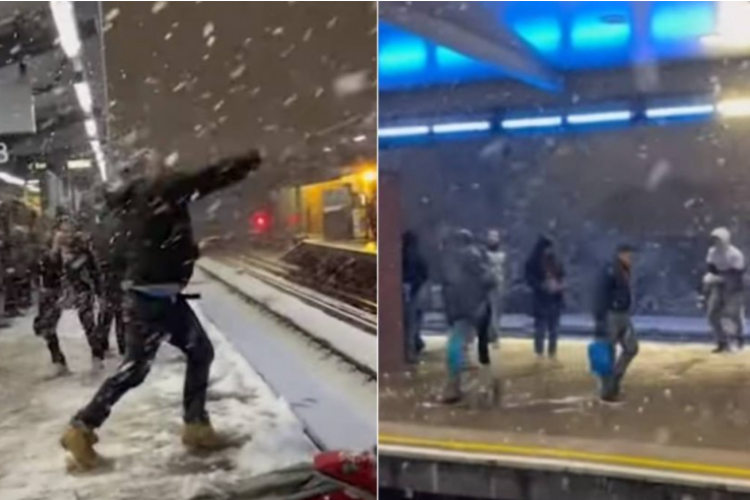VIDEO - Bătaie cu bulgări într-o gară din Londra: „Cel mai frumos a fost că nici nu ne cunoșteam între noi”