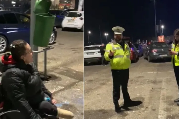 FOTO - Polițiștii au ridicat mașina unei femei în scaun cu rotile pentru că era „parcată ilegal în zona pentru persoane cu dizabilități” 