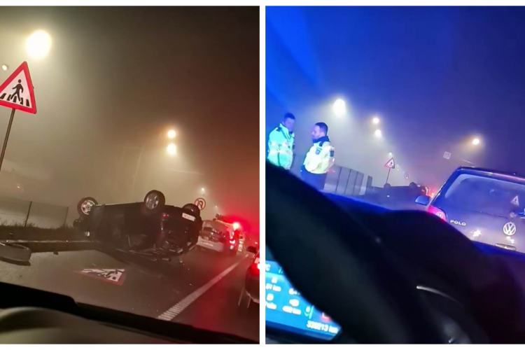 VIDEO. Accident în Vâlcele! Un șofer beat, din Turda, s-a răsturnat cu mașina
