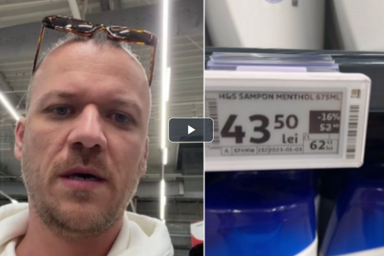 Turist italian în România, șocat de prețurile dintr-un supermarket din România: ”Şamponul, 10 euro. Absurd, chiar şi cu reducere!”