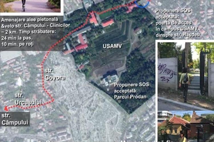 Parcul Prodan din Zorilor ar putea fi extins spre centru, pe terenul USAMV. Ce propuneri au ”civicii” - FOTO