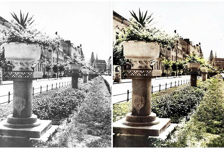 Fotografii colorizate cu strada Horea, din 1950! Clujul era verde, nu plin de betoane - FOTO