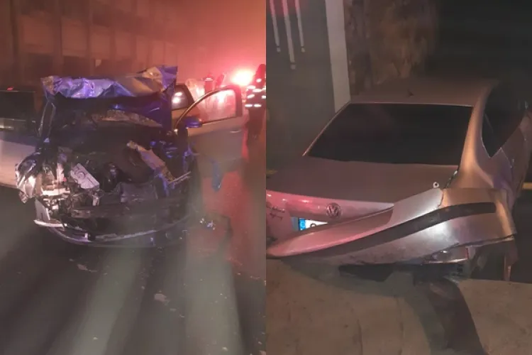 FOTO - Accident rutier în Dej: Trei mașini au fost avariate, iar o tânără a fost transportată la spital 