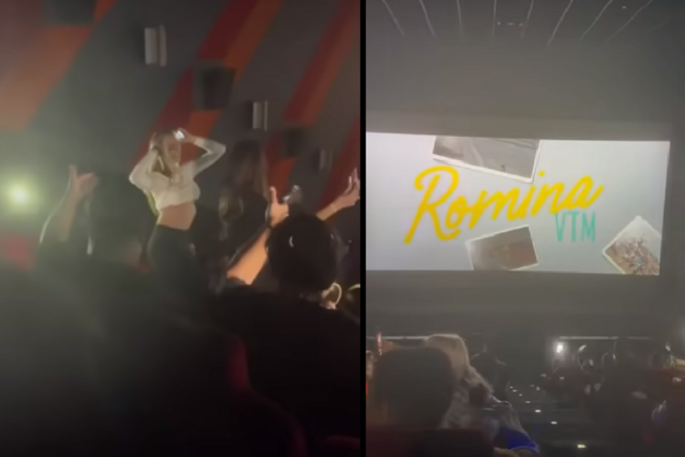 ”Nu ne mai facem bine!” - Fetele s-au încins și au dansat din buric, în sala de cinema, pe manele, la filmul ”Romina” - VIDEO