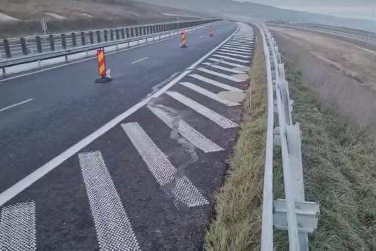 Se închide circulaţia pe 1 km din autostrada Sebeş - Turda, timp de 30 de zile. O fisură apărută în asfalt s-a mărit