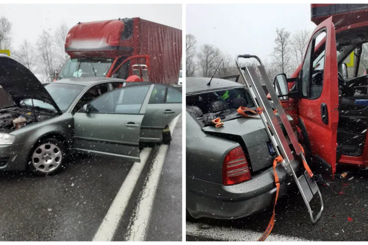 FOTO. Accident în comuna clujeană Morlaca! A intervenit descarcerarea, două victime transportate la spital