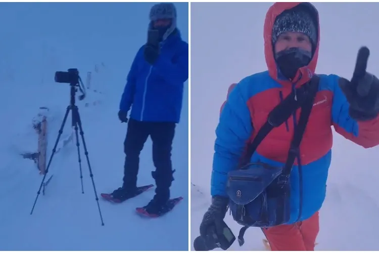 Fotografii în condiții de ger extrem pe Vlădeasa, la -25 de grade: ”A fost frig? Poate! Noi nu am simțit decât exaltare” - VIDEO