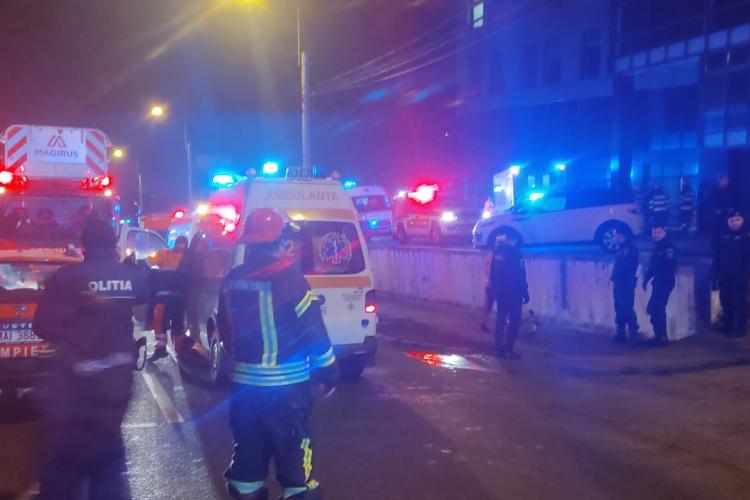 Incendiu la un spital privat din Cluj-Napoca. Pacienții, evacuați în miez de noapte - VIDEO