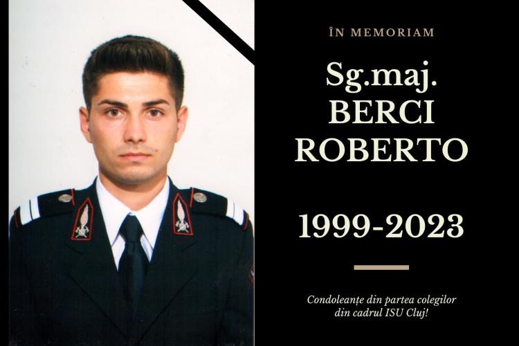 Un pompier salvator din Cluj s-a stins din viață la numai 24 de ani