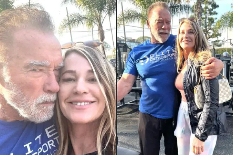 FOTO - Nadia Comăneci, poză inedită împreună cu Arnold Schwarzenegger la sală. Ce mesaj a transmis campioana în gimnastică