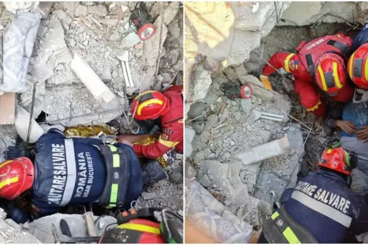 O nouă şansă la viaţă: Un bărbat, scos de sub dărămături de salvatorii români, după 6 zile de chin. Intervenţia a durat 12 ore