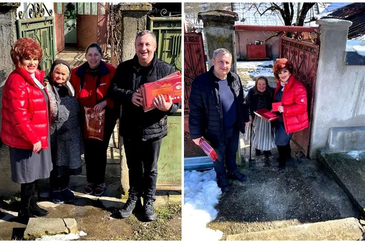 ”Primărița de fier” a Clujului a bătut ulițele satului cu ciocolată pentru bunicuțe - FOTO