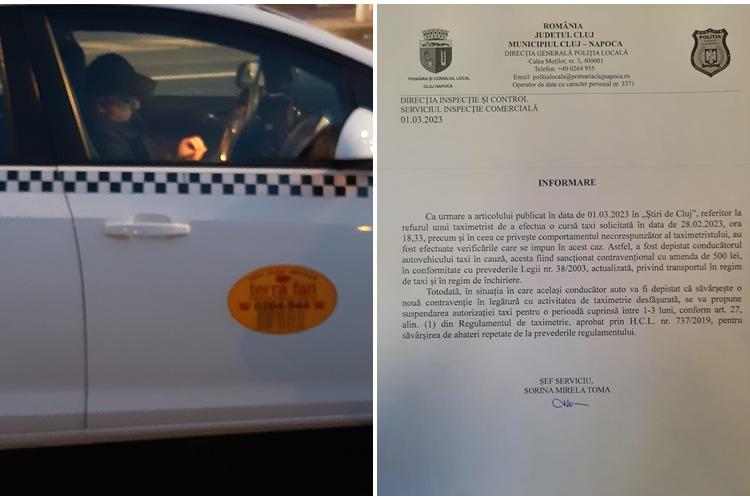 Ce amendă a primit taximetristul clujean care a refuzat o clientă pentru că e unguroaică