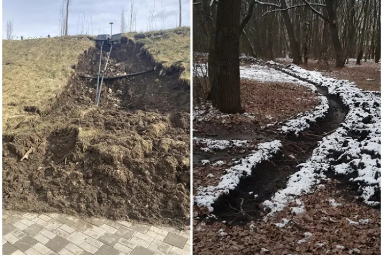 ”La terenuri”, în Mănăștur, lucrare de mântuială! Nu l-au dus pe Boc în pădure să îi arate problemele - FOTO