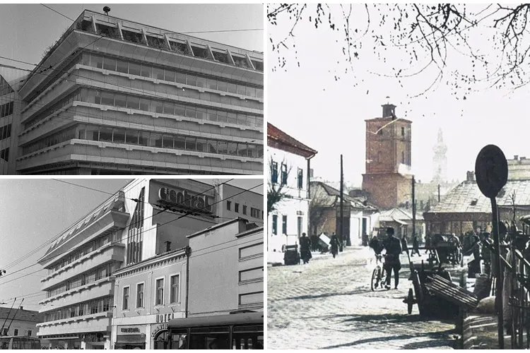 Fotografie cu strada David Ferenc, înainte de construirea magazinului Central și Fierul - FOTO