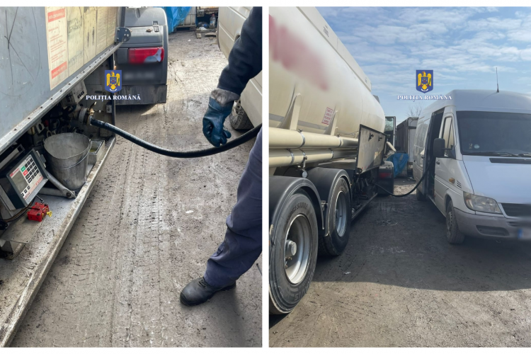 FOTO. Cum a furat un șofer din Bihor 875 de litri de motorină din camioane, pe DN1C. L-au prins polițiștii clujeni
