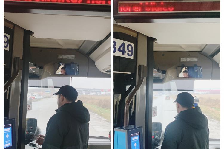 Faptele bune trebuie spuse! Gestul plin de respect al unui șofer CTP față de un “bunic” care a ratat autobuzul - FOTO