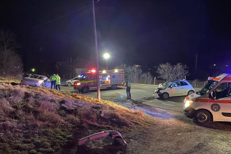 Accident grav la Mera, în comuna Baciu! E daună totală - FOTO