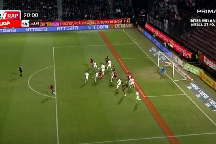 CFR Cluj - Rapid 2-2. A fost offside la golul reușit de clujeni? - VIDEO