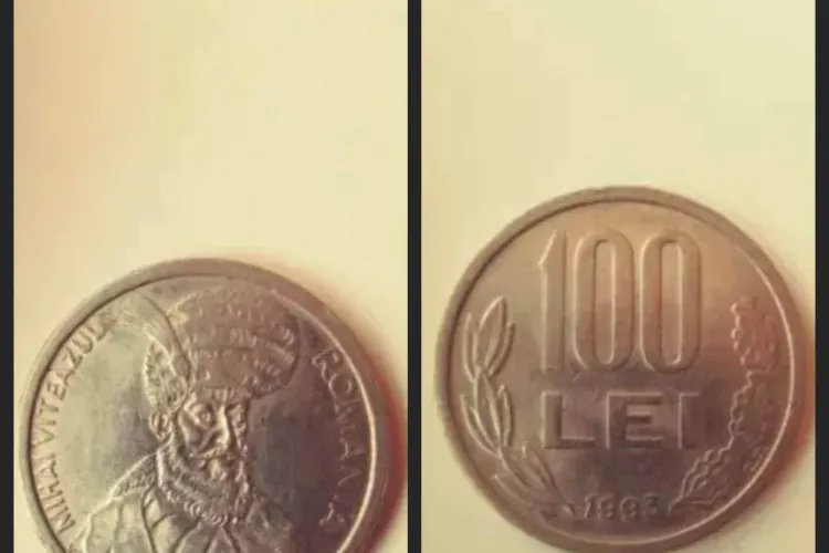 Cum arată moneda de 100 de lei, cu chipul lui Mihai Viteazu, care se vinde cu o sumă fabuloasă pe OLX