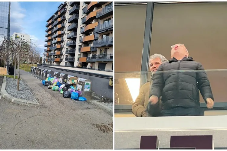 Gunoierii de la Supercom au uitat că Emil Boc a spus că la Cluj e ca la Munchen. Munți de gunoaie pe Soporului - FOTO