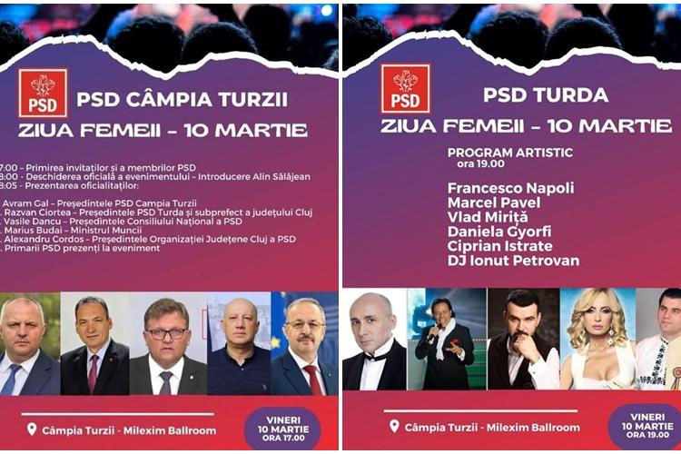 ”Atât s-a putut!” - PSD Câmpia Turzii face un show dedicat femeii, dar invită bărbații și pe ”Marius Budăi, hărțuitorul de colege”