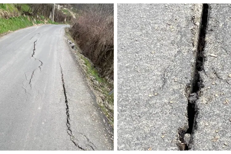 Crăpături în asfalt de „5 stele”! O stradă din Grigorescu o ia la vale, clujean: „Am depus sesizare acum 10 zile”