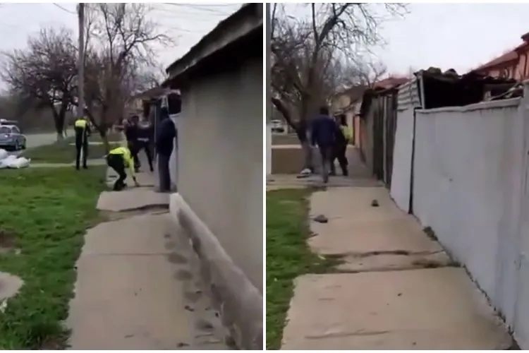 VIDEO - Polițiști BĂTUȚI de un bărbat de 59 de ani cu propriul baston. Ireal ce poliție slabă avem 