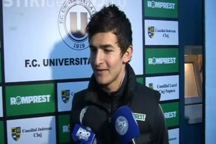 Vlad Morar e fericit ca a inscris la debutul in tricoul U Cluj: "Am avut mari emotii" - VIDEO