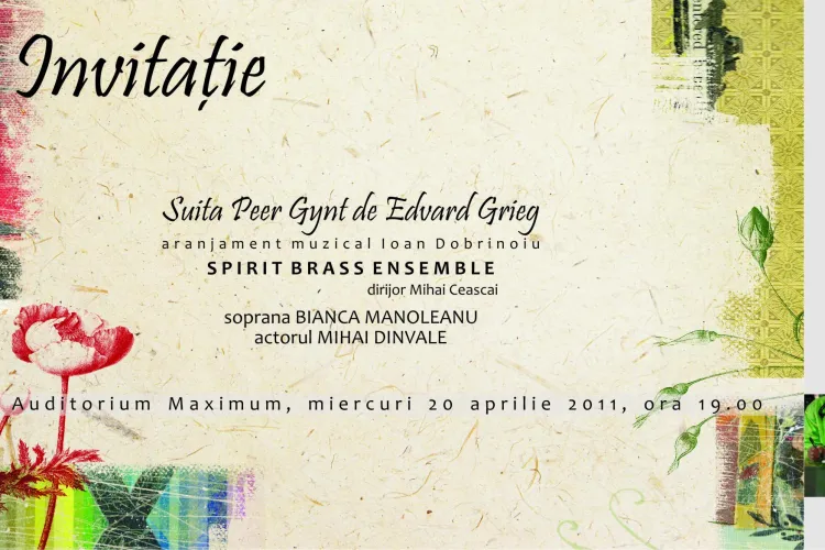 Suita Peer Gynt de Edvard Grieg, prezentata in premiera mondiala la Cluj