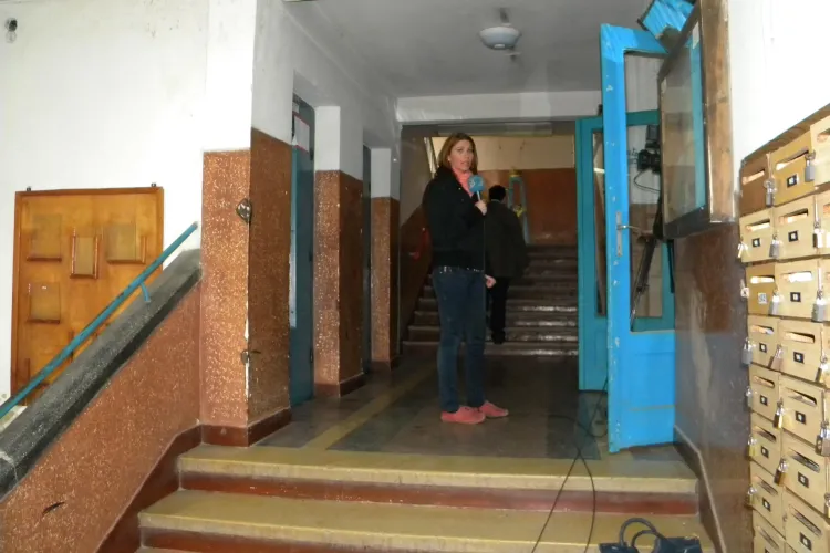 Muncitor strivit de un lift pe Aleea Detunata din cartierul Gheorgheni VIDEO si FOTO