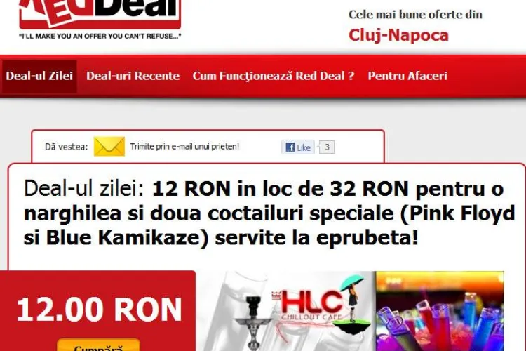 12 lei in loc de 32 de lei, pentru o narghilea si doua cocktail-uri speciale Pink Floyd si Blue Kamikaze (P)