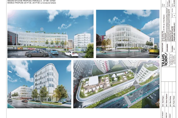  Milionarii Căpușan vor să înghesuie alte clădiri lângă Bonjour Residence. Dispare parcarea și o zonă verde - FOTO