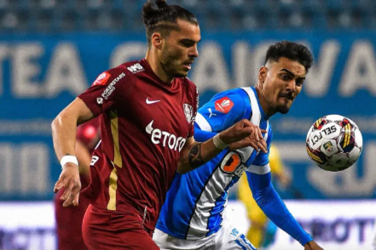 Egal cu emoții pentru CFR Cluj în partida de la Craiova. Oltenii au lovit bara în prelungiri