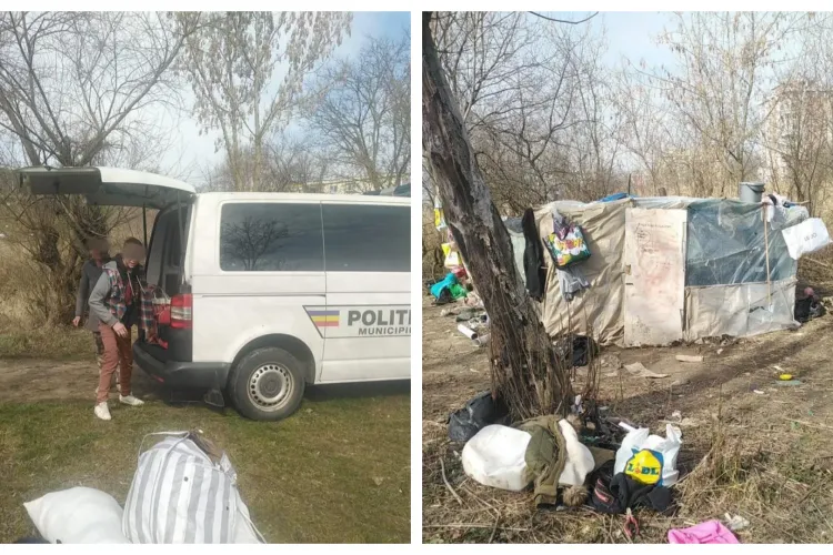 Tabără ilegală în Parcul Est, depistată de polițiștii locali: Oamenii sărmani au fost amendați și alungați în Postul Paștelui! Anunțul viceprimarului