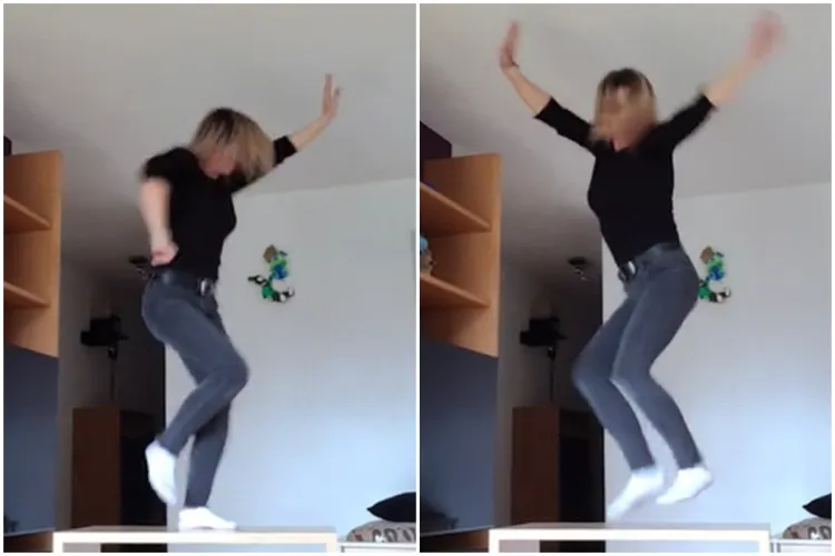 Moldoveancă ajunsă celebră pe TikTok. Clipurile cu ea dansând sârba pe o masă cu roți au devenit virale. VIDEO