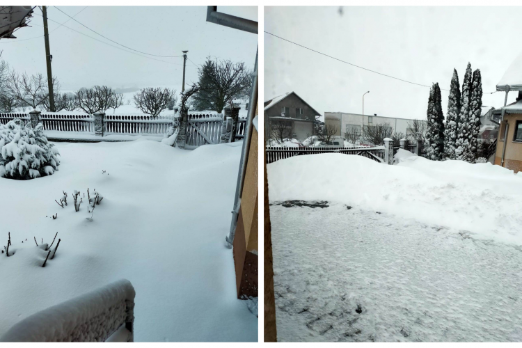 FOTO. Localitatea din România în care stratul de zăpada a ajuns la 1 metru: „Muncim de o oră să ajungem la casa vecină”