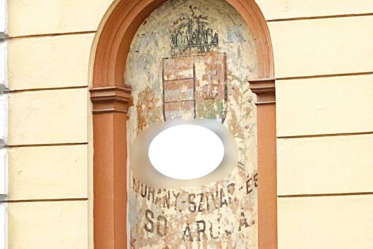 Un simbol interzis a apărut pe una dintre clădirile istorice ale Clujului: „Se pare că această stemă a deranjat pe cineva”